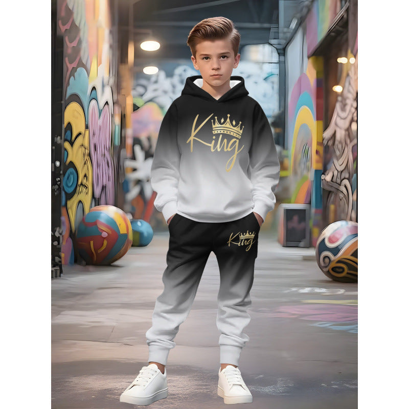 Unisex nan children's jogging suit with hoodie and detailed car print Mune Fashion