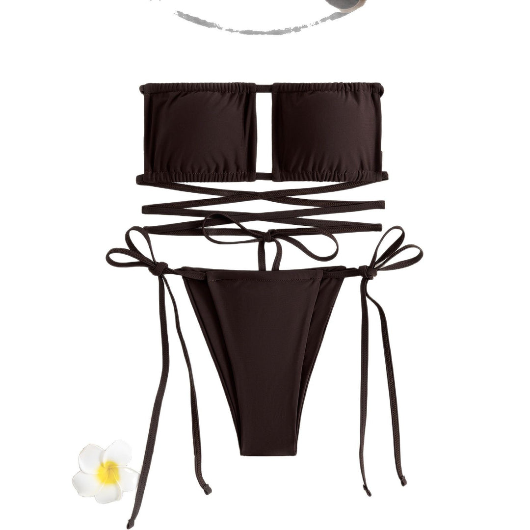 Ladies Bandeau Bikini Set with fashionable wrap design Mune Fashion