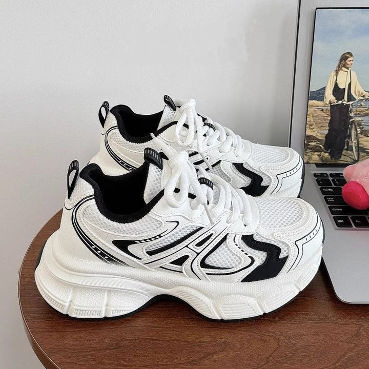 Women’s Sporty Sneakers with Breathable Mesh Upper and Cushioning Sole Mune Fashion