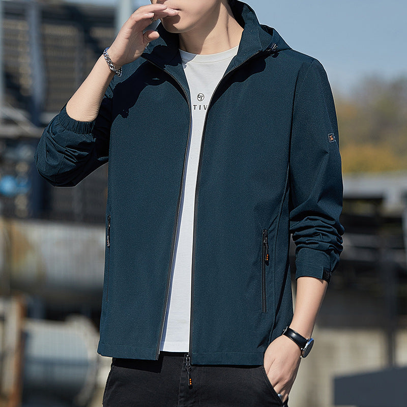 Men's Lightweight Functional Jacket with Adjustable Hood Mune Fashion