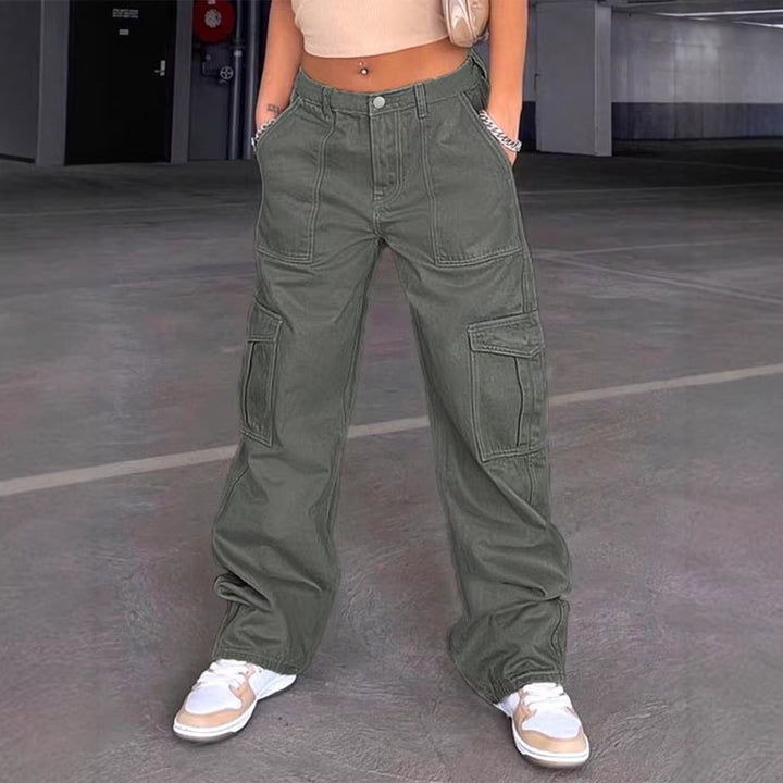 Women’s cargo pants with wide leg, high waist and utility pockets Mune Fashion