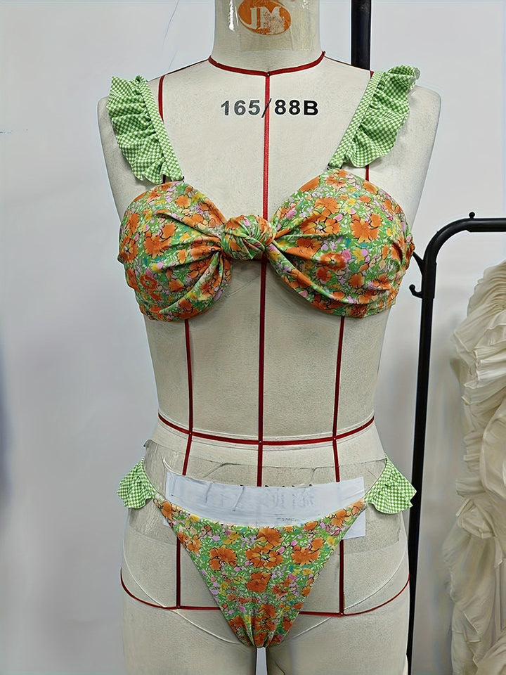 Women's Floral Pattern Swimsuit Mune Fashion