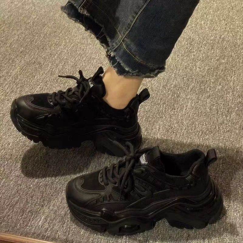 Women's Sporty Chunky Sneakers with Cushioned Insole and Breathable Upper Material Mune Fashion