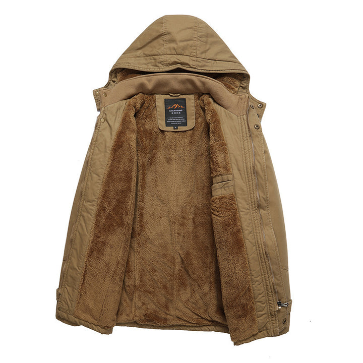 Men's Utility Parka with cozy Sherpa lining, hood and cargo pockets Mune Fashion