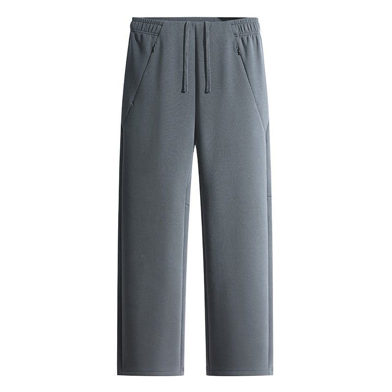 Men's Loose Lounge Jogging Pants made of technical cotton blend with elastic waistband & zip pockets Mune Fashion