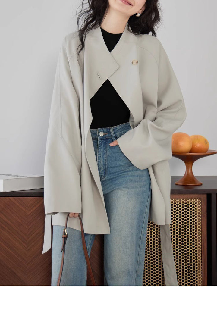Women Loose-Fitting Jacket with Modern Details Mune Fashion