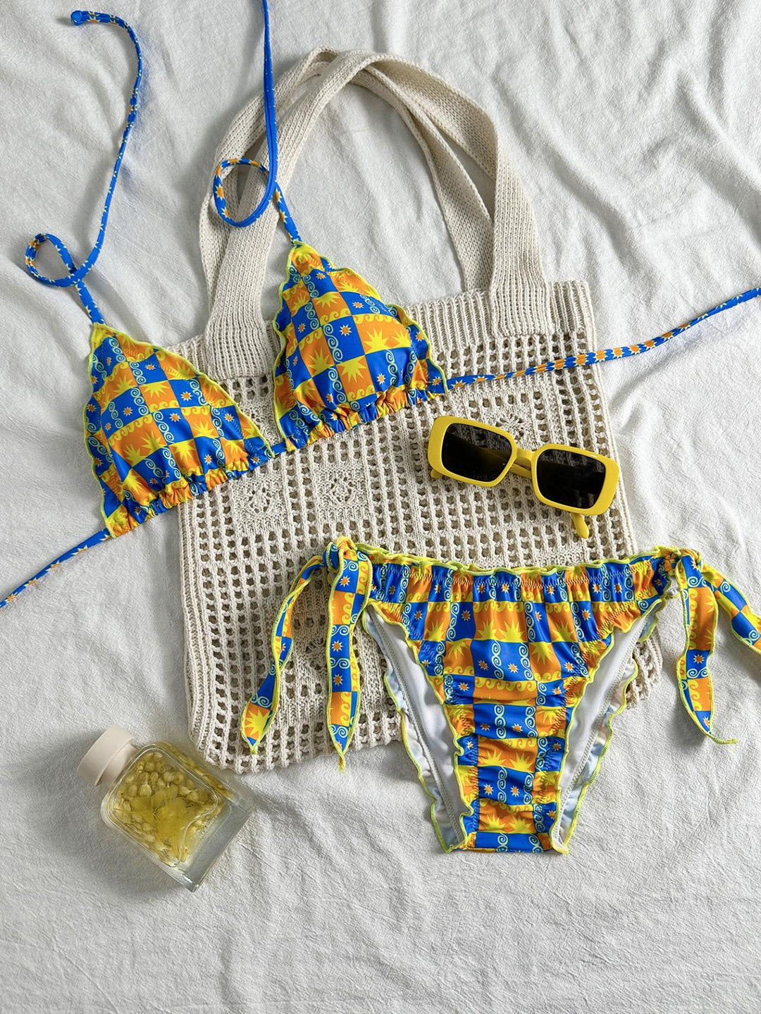 Women's floral patterned triangle bikini Mune Fashion