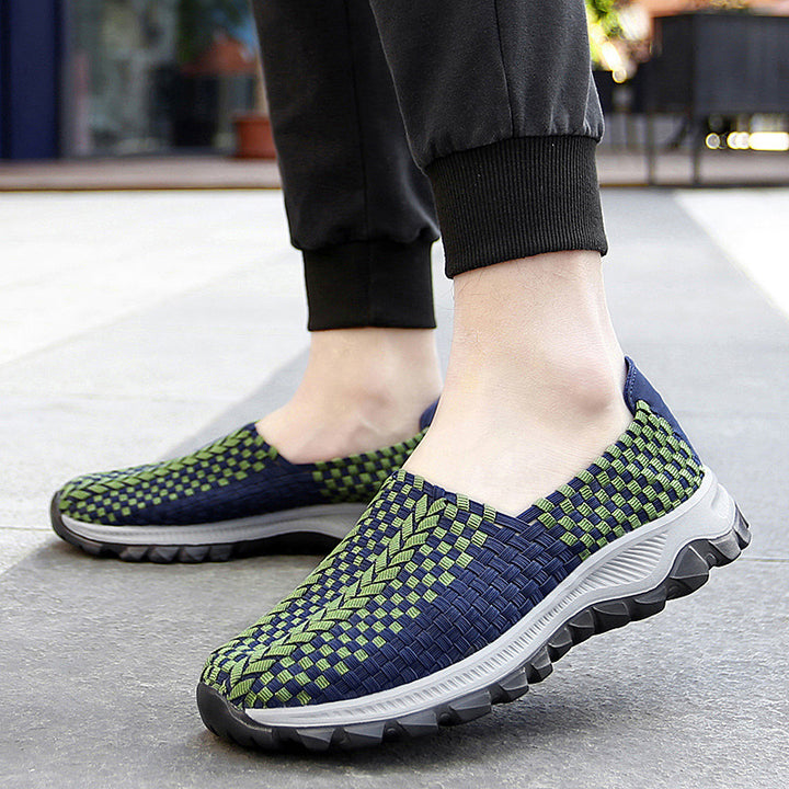 Unisex braided elastic slippers with lightweight cushioning sole Mune Fashion