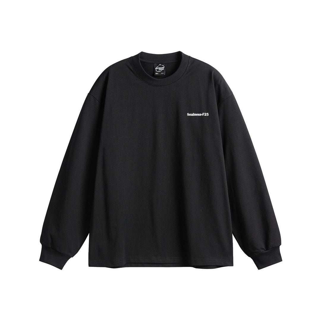 Unisex Oversized Long Sleeve with dropped shoulder, ribbed cuffs and minimalist chest embroidery Mune Fashion