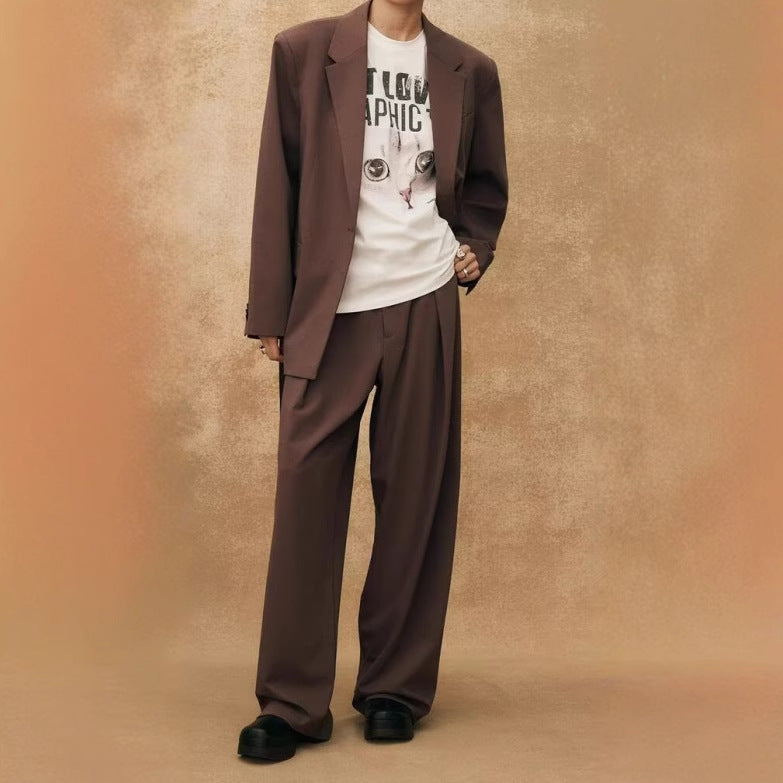 Women's High-Waisted Palazzo Pants with Front Tucks and Wide Leg Mune Fashion
