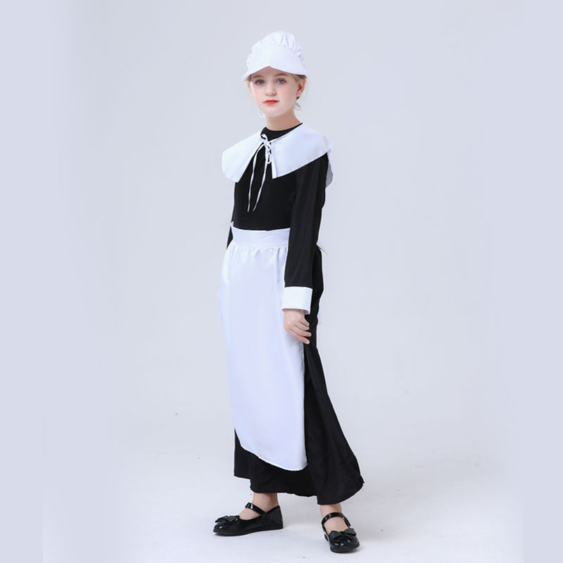 Girl nostalgic maid costume Mune Fashion