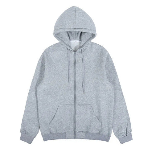 Unisex minimalist Zip Hoodie made of heavy cotton blend with kangaroo pockets and ribbed cuffs Mune Fashion