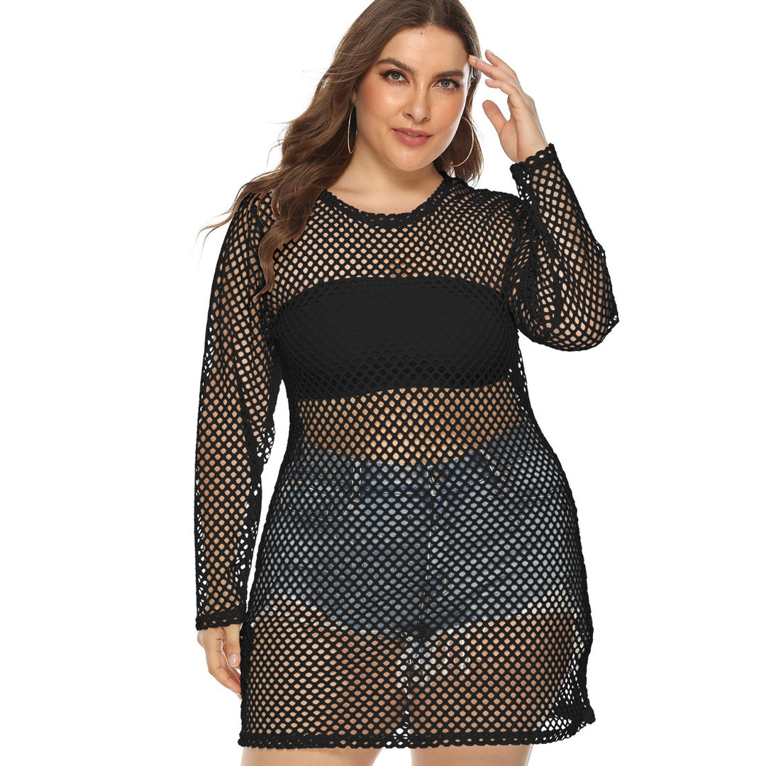 Ladies net striped dress Mune Fashion