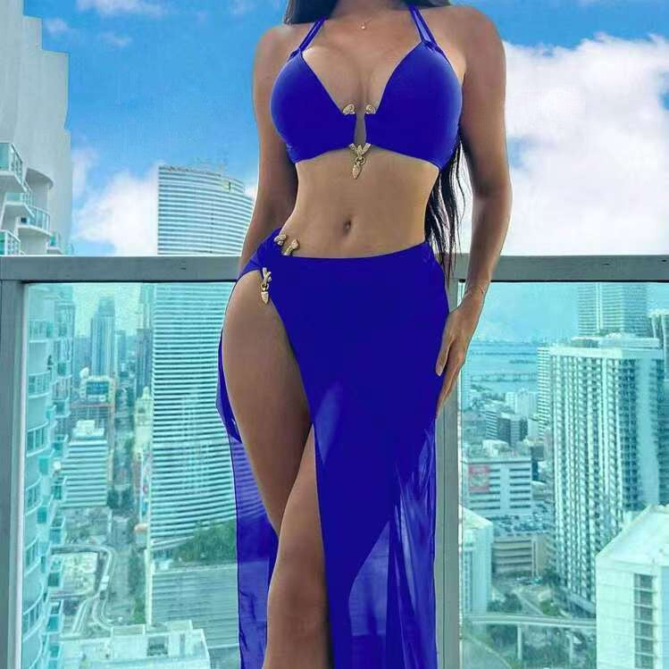 Women's bikini set with transparent maxi skirt Mune Fashion