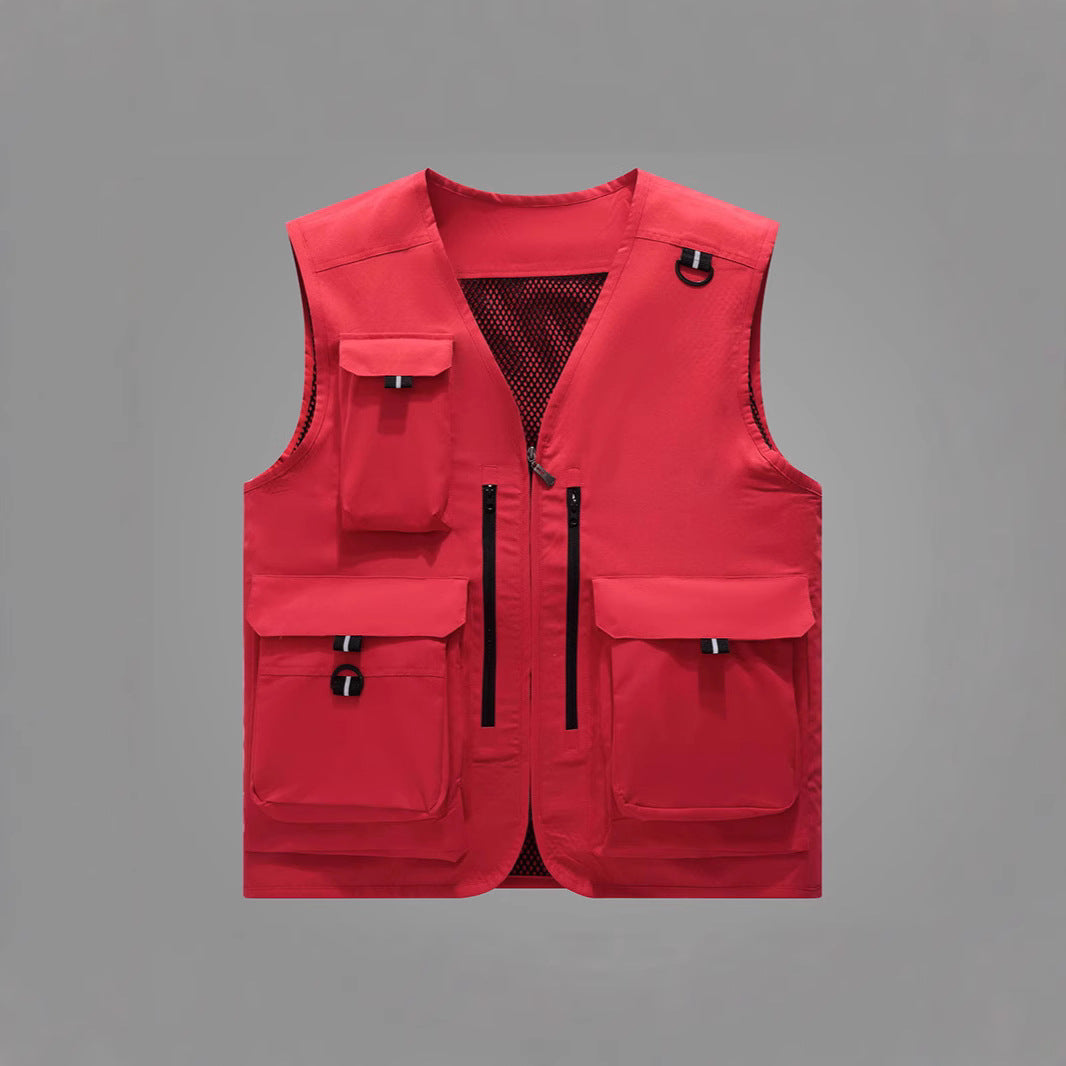 Men's multifunctional outdoor vest with numerous pockets Mune Fashion