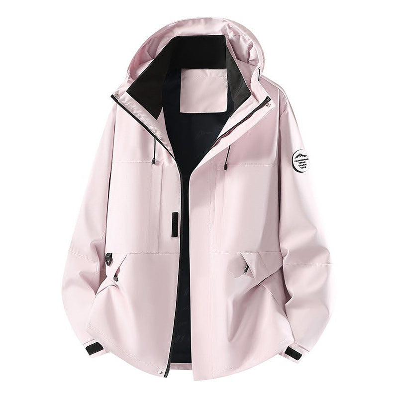 Men's Technical Softshell Hooded Jacket with concealed front zipper and multifunction pockets Mune Fashion