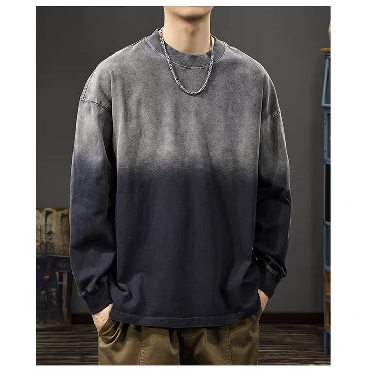 Men's Long Sleeve T-Shirt with Ombre Effect Mune Fashion