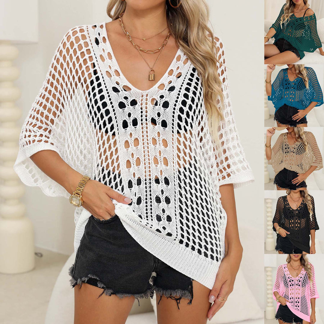 Ladies airy crochet overlay Mune Fashion