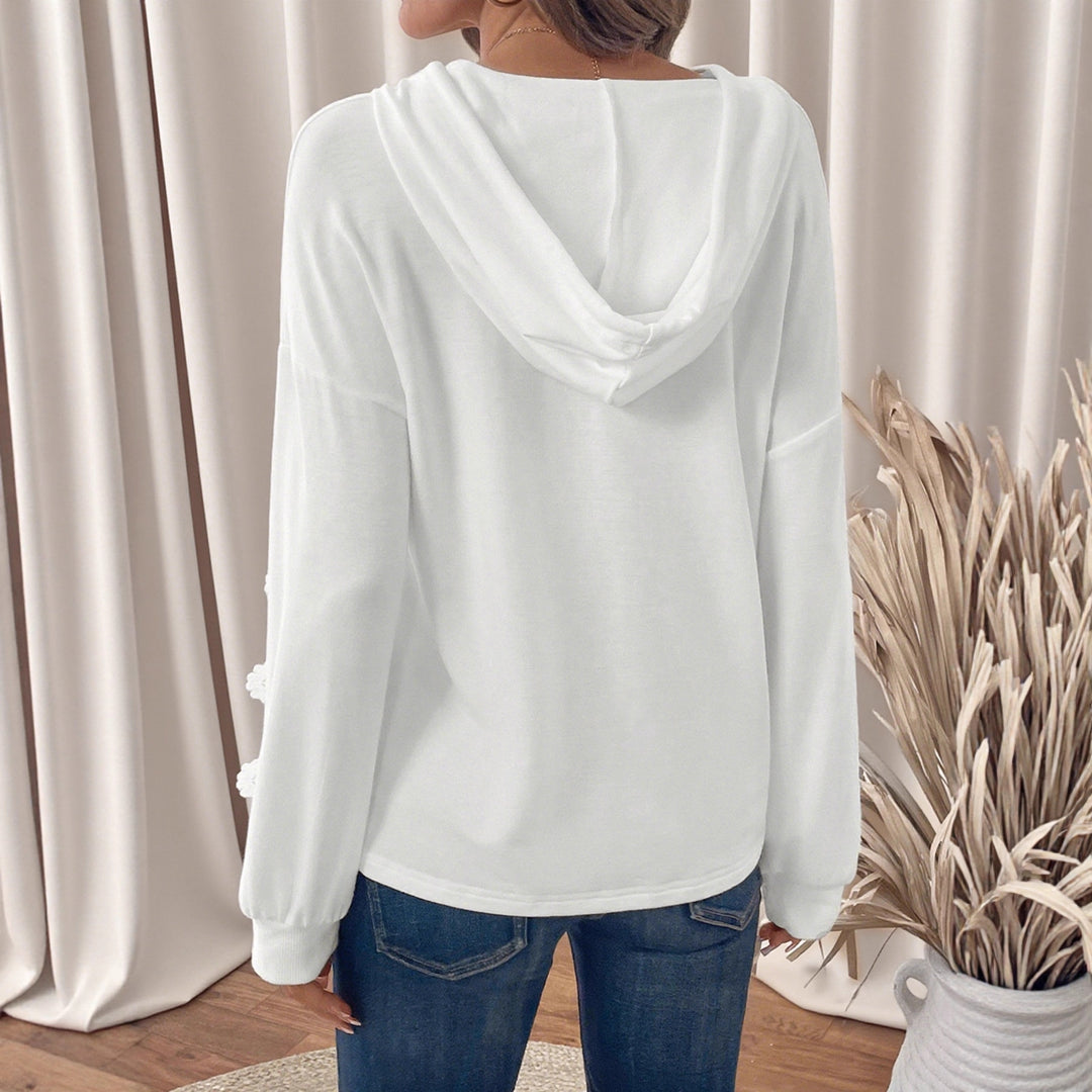 Women's Hoodie with Lace Accents Mune Fashion