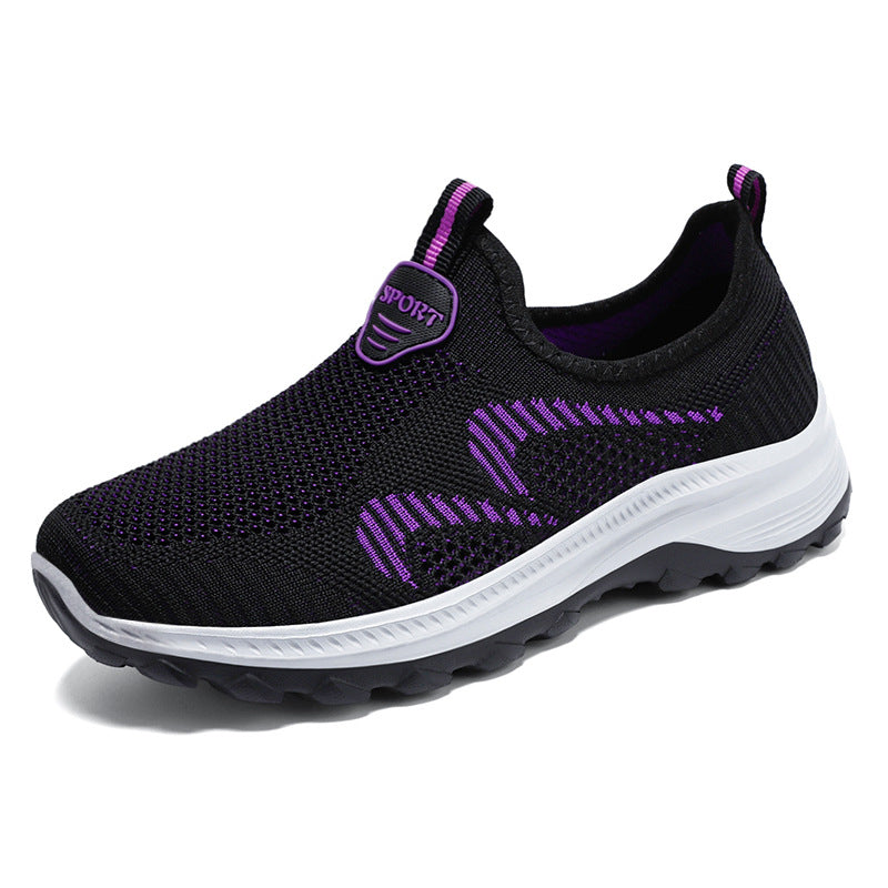 Men's elastic knit slip-on trekking sneakers with grippy tread and ergonomic cushioning sole Mune Fashion