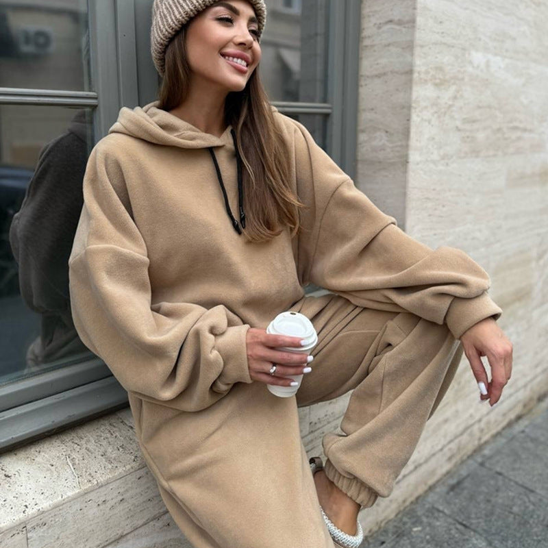 Women's Comfortable Fleece Hoodie and Jogging Pants Set Mune Fashion