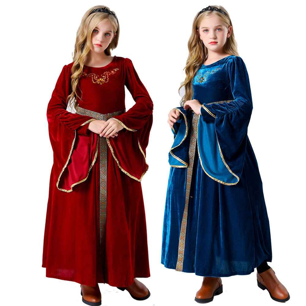 Girls Fairy-tale Velvet Dress with Elegant Details Mune Fashion