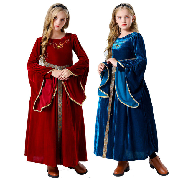 Girls Fairy-tale Velvet Dress with Elegant Details Mune Fashion