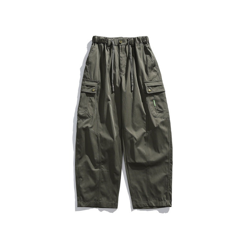 Men's cargo pants with elastic waistband, drawstring and multiple utility pockets Mune Fashion