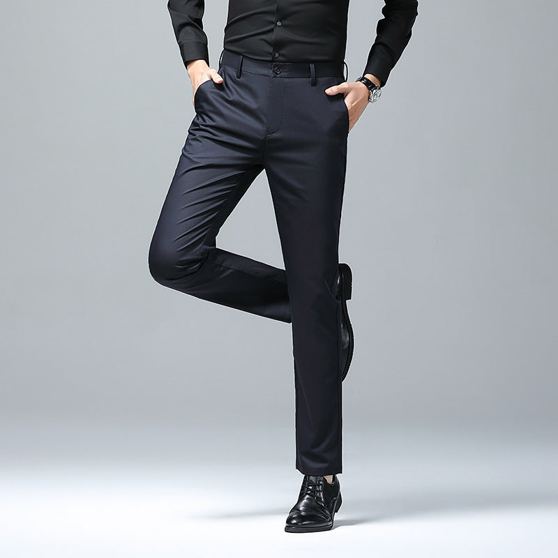 Men's Elegant Slim-Fit Chino Pants with Crease and Stretch Comfort Mune Fashion