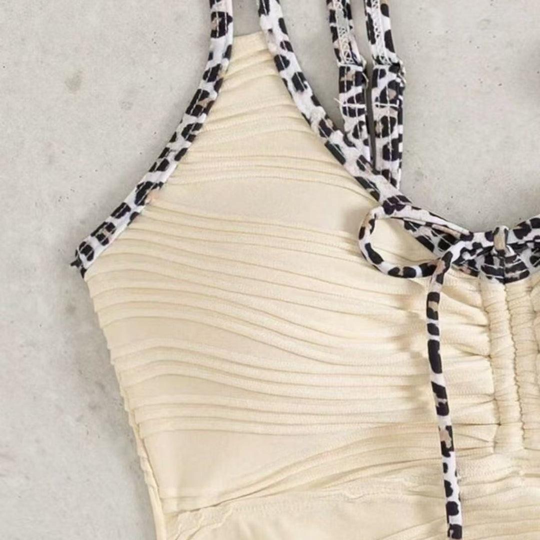 Ladies Tankini with ruched top and playful drawstring Mune Fashion