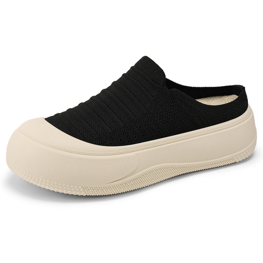 Women’s knitted slip-on platform sneakers with seamless sock upper and robust tread sole Mune Fashion