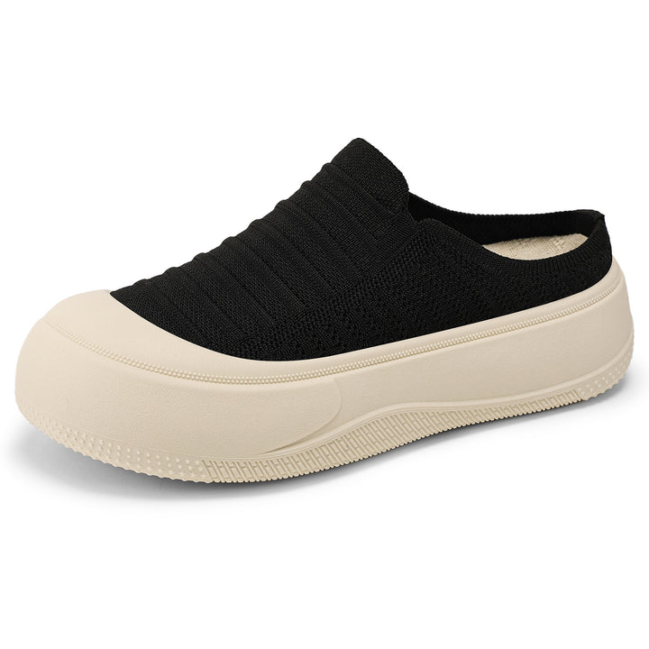Women’s knitted slip-on platform sneakers with seamless sock upper and robust tread sole Mune Fashion