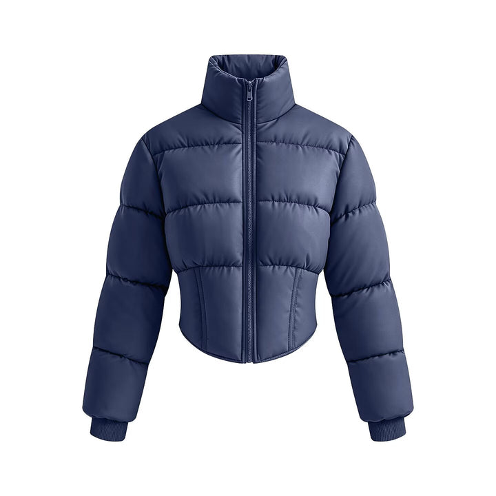 Women short cut quilted jacket with fitted corset section Mune Fashion