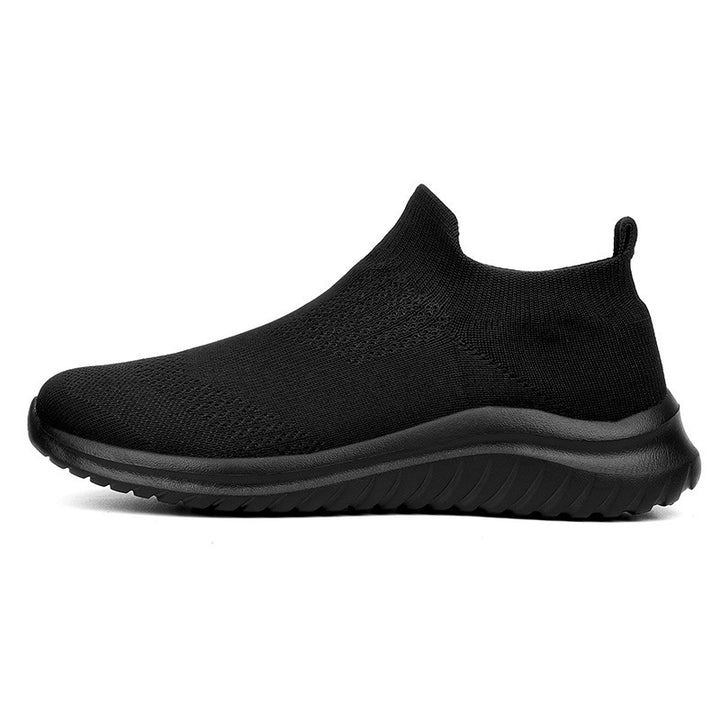 Unisex nan breathable knitted slip-on shoe with elastic shaft and shock-absorbing sole Mune Fashion