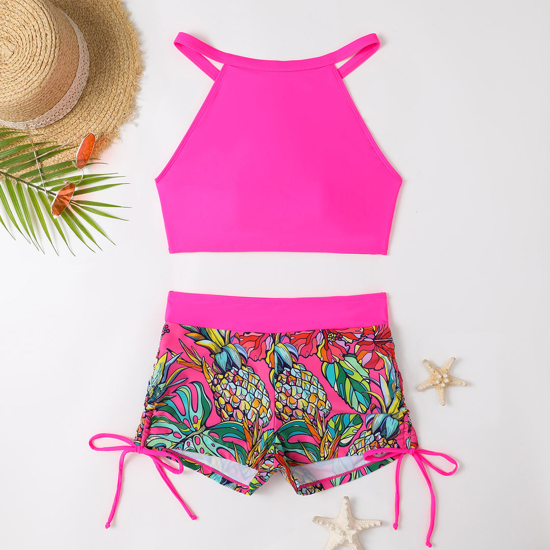 Women's Sporty Bikini Set with Colorful Pattern Mune Fashion