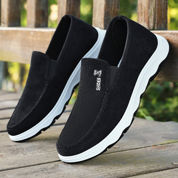 Men's lightweight breathable slip-on casual slippers with ribbed textile upper and shock-absorbing EVA midsole Mune Fashion