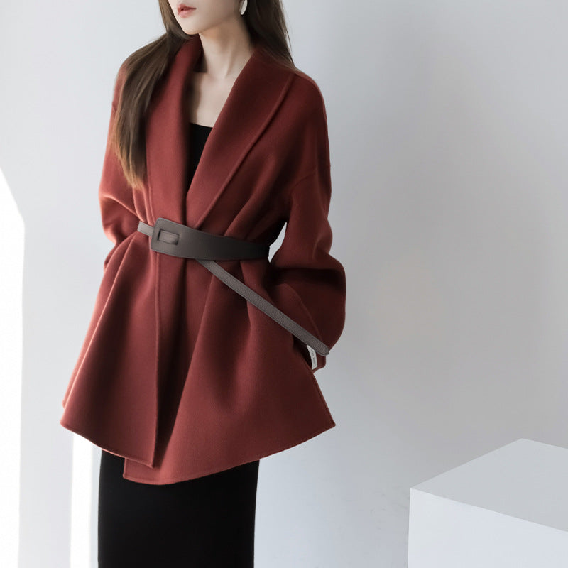Women's fashionable and elegant coat with belt Mune Fashion