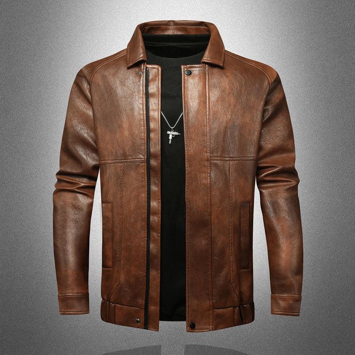 Men's Stylish Genuine Leather Jacket Mune Fashion