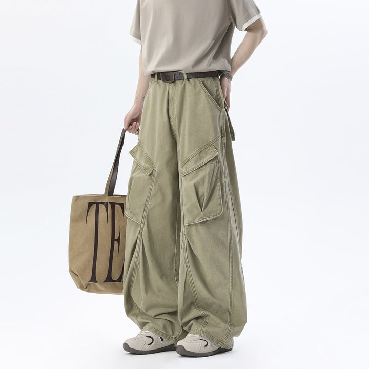Men's Baggy Cargo Pants in Oversized Cut with Large Flap Pockets Mune Fashion