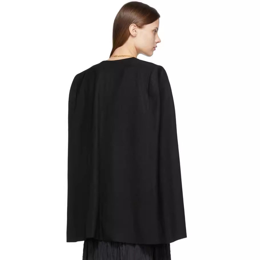 Women's Cape Blazer with Open Fall and Side Arm Slits Mune Fashion