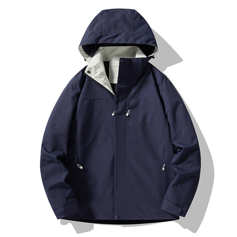 Men's minimalist technical hooded softshell jacket with matte finish and concealed zippers Mune Fashion