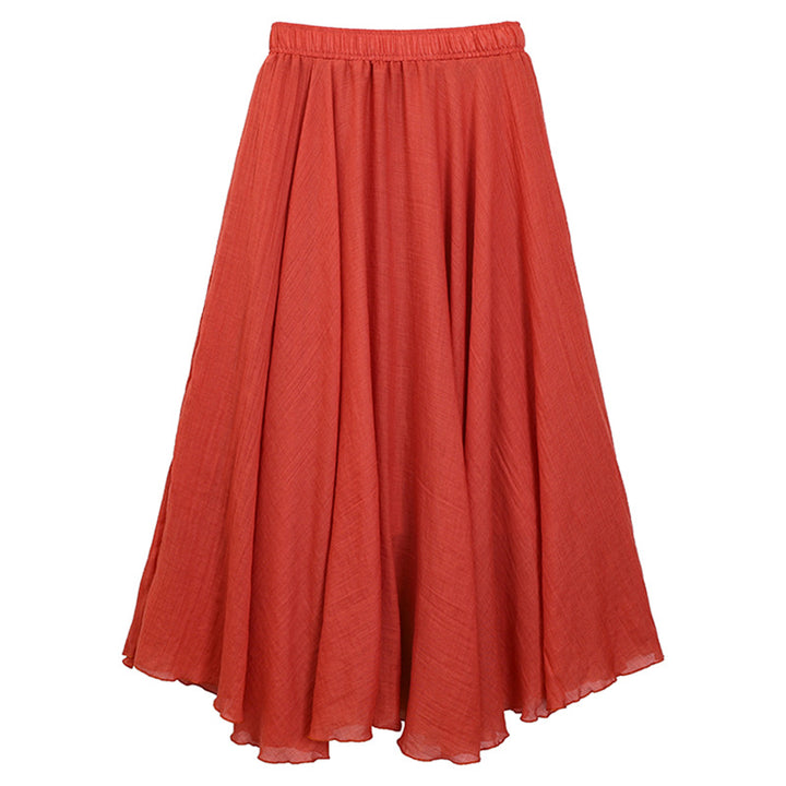 Women's flowing midi maxi skirt with elasticated waistband and elegant circle shape Mune Fashion