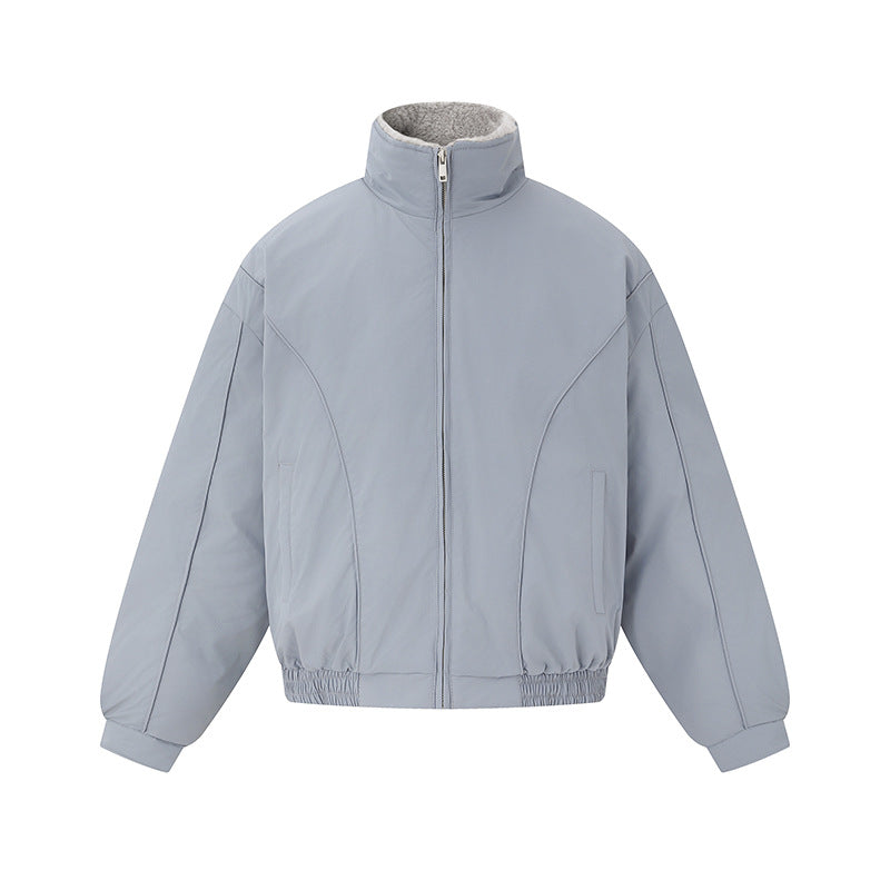 Unisex Boxy Isolation Jacket with High Stand-Up Collar and Teddy Lining Mune Fashion