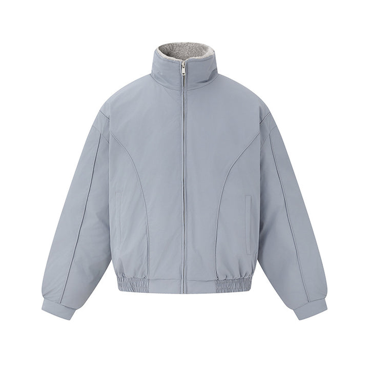 Unisex Boxy Isolation Jacket with High Stand-Up Collar and Teddy Lining Mune Fashion