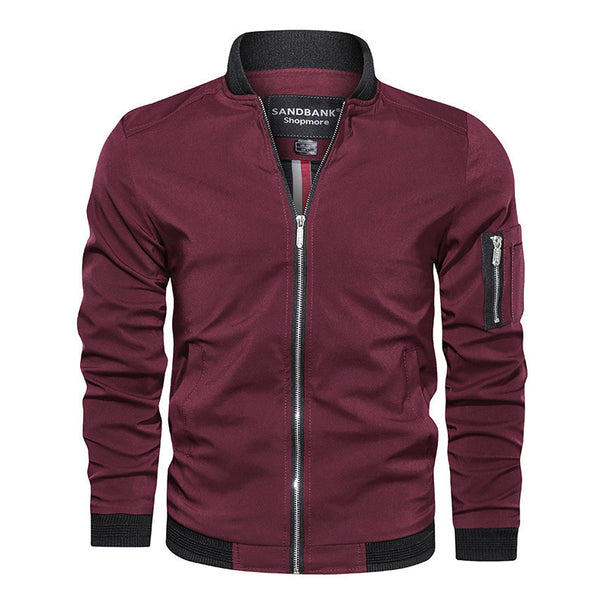 Men's Fashionable Bomber Jacket with Functional Pockets Mune Fashion