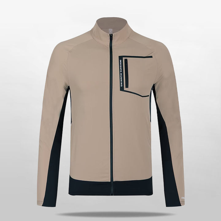 Men's breathable windproof running softshell jacket with stand-up collar and chest pocket Mune Fashion
