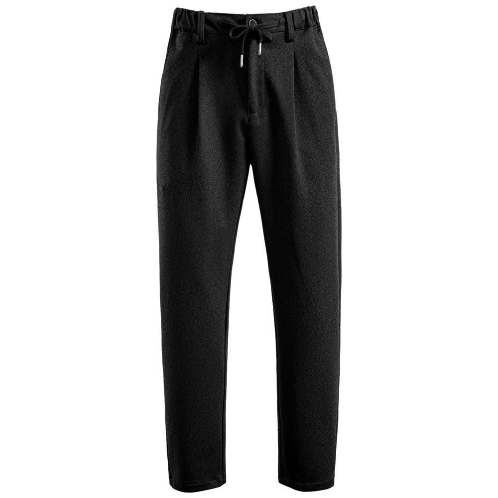 Men's pleated jogger-style trousers with drawstring, belt loops, and tapered cut Mune Fashion