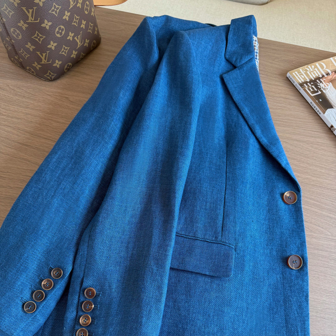 Ladies Elegant Blazer made of high-quality Linen Mune Fashion