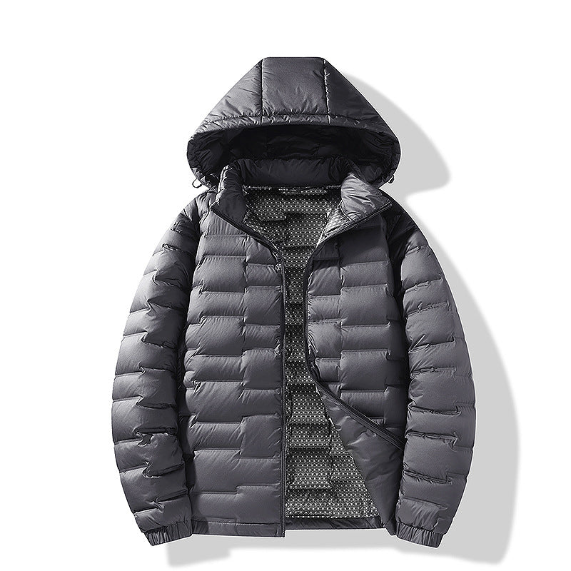 Men's Ultralight Quilted Jacket with Hood and Thermal Lining Mune Fashion
