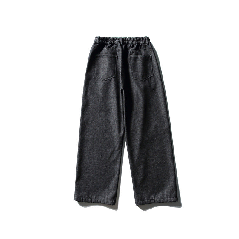 Ladies high-waisted wide pleated trousers with straight leg and side pockets Mune Fashion